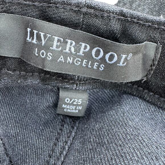Liverpool 0/25 Black Glitter Stripe Skinny Jeans Mid Rise NWT - Picture 11 of 13